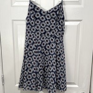 Navy blue sunflower dress